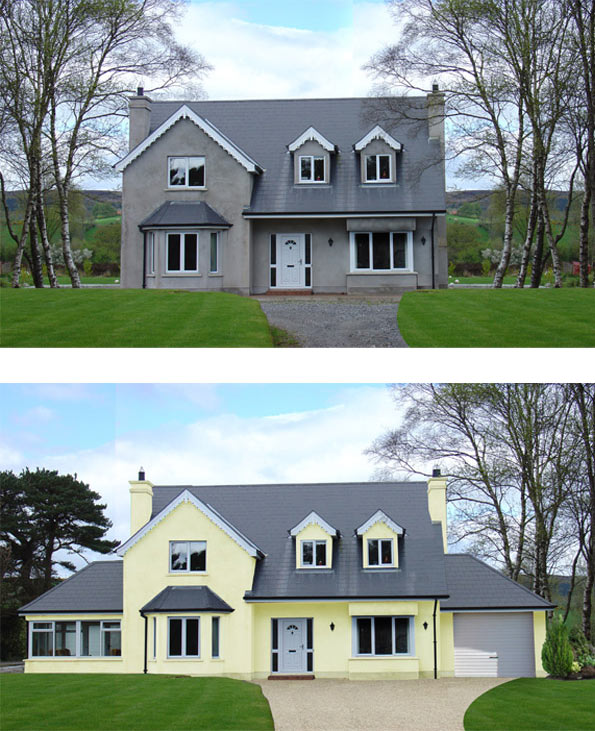 Visualisation an extension added to a house