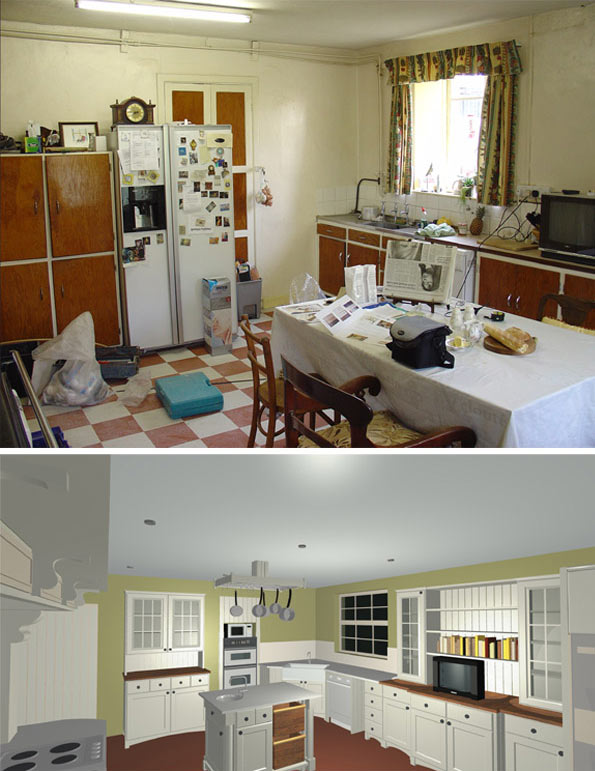 Visualisation of a new kitchen which was generated from a photograph