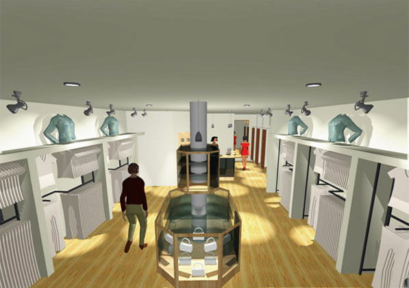 Visualisation of a Shop interior